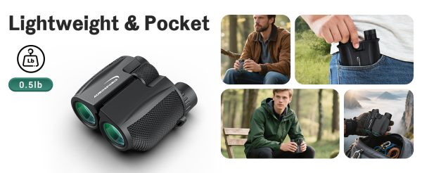 06-87.jpg Aurosports 10x25 Binoculars for Adults and Kids, Large View Compact Binoculars with Low Light Vision, Easy Focus Small Binoculars