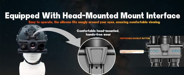 08.jpg 4K Night Vision Helmet Mounted Binoculars with 8X Magnification& 1970ft Range, 1.4-inch Dual-Circle Screens, Photo & Video