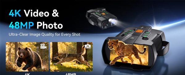 08-7.jpg 4K Night Vision Goggles for Adults: 4.5" HD Large Screen Digital Night Vision Device with 5000mAh Battery - Outdoor Hunting
