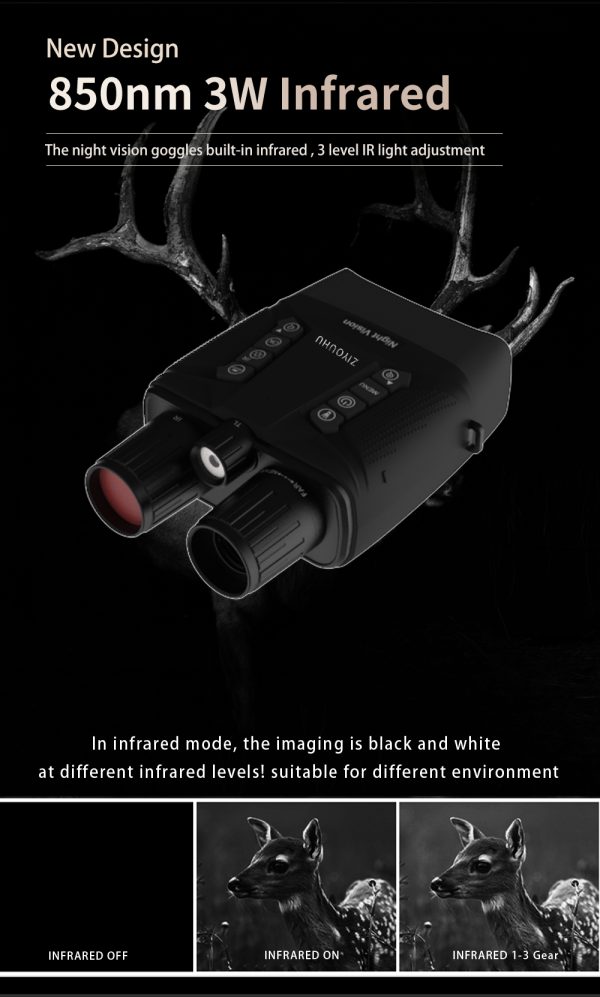 08-8.jpg Z080 Ultra HD 4K Night Vision Binoculars 600M Low Light Large Zoom for Hunting 3" Screen Dual Light Infrared Camera