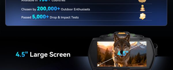 10-2.jpg 4K Night Vision Goggles for Adults: 4.5" HD Large Screen Digital Night Vision Device with 5000mAh Battery - Outdoor Hunting