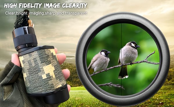 10-9.jpg 8x30 Mini Portable Monocular Telescope, High-Power HD Wide Viewing Outdoor Observation Metal Telescope, Eyepiece Focusing, FMC Optical Lens, HD Camouflage Monocular Telescope