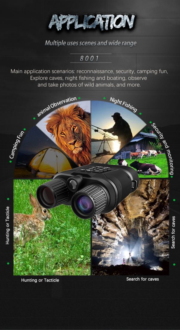 11-4.jpg 8001 Digital Night Vision Binoculars Built Tacticle Flashlight & 850nm Infrared HD Video Speaker Camera for Dark Hunting