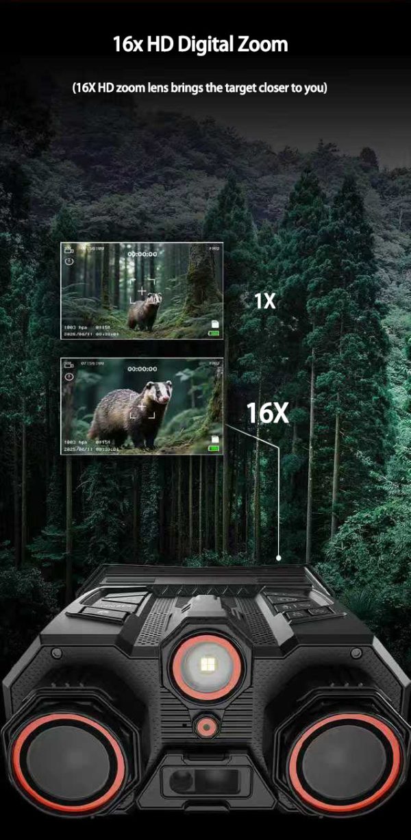 13-2.jpg 4K Video Night Vision Camera Digital Binoculars 4" Screen 16X Zoom with 300m Laser Ranging Remote Control, Wi-Fi E-compass