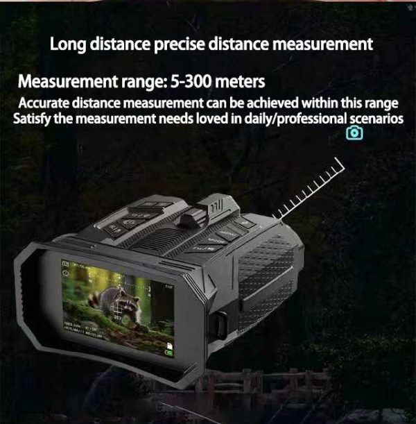 16-2.jpg 4K Video Night Vision Camera Digital Binoculars 4" Screen 16X Zoom with 300m Laser Ranging Remote Control, Wi-Fi E-compass