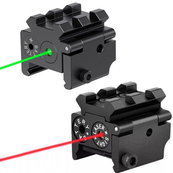 Viseur laser compact à double rail — rouge ou vert, réglages séparés, bouton poussoir, empilable Viseur laser compact à double rail — vue 9