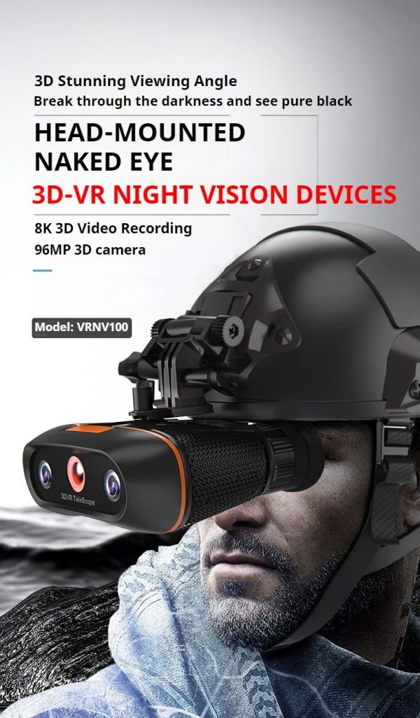 Jumelles de vision nocturne 3D 8K — double caméra, grand écran, assemblage 3D, 512 Go, 3600 mAh Jumelles de vision nocturne 3D 8K — vue 6
