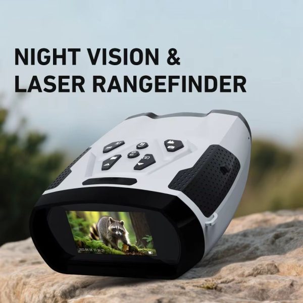 Jumelles de vision nocturne 2K avec télémètre laser — écran 3,5", carte 32 Go incluse, USB-C, objectif 25 mm Jumelles de vision nocturne 2K avec télémètre laser — vue 7