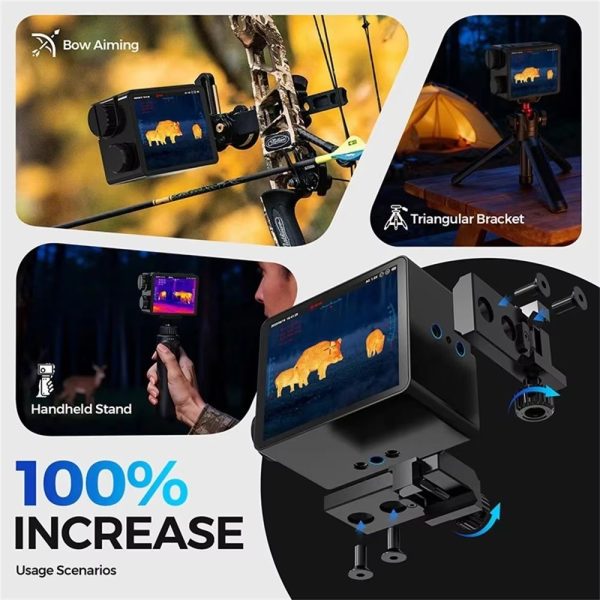 ClearView B215AL — Caméra thermique pour arc et observation, objectif F/1,0, zoom 8x, WiFi, montage arc ou trépied ClearView B215AL — vue 8