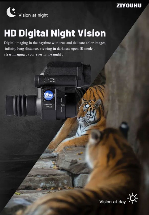 LW510 — Module clip-on de vision nocturne pour lunette, écran rond 640×640, capteur 2 MP, WiFi, batterie 18650, IPX6 LW510 — Module clip-on de vision nocturne pour lunette, écran rond 640×640, capt — vue 9