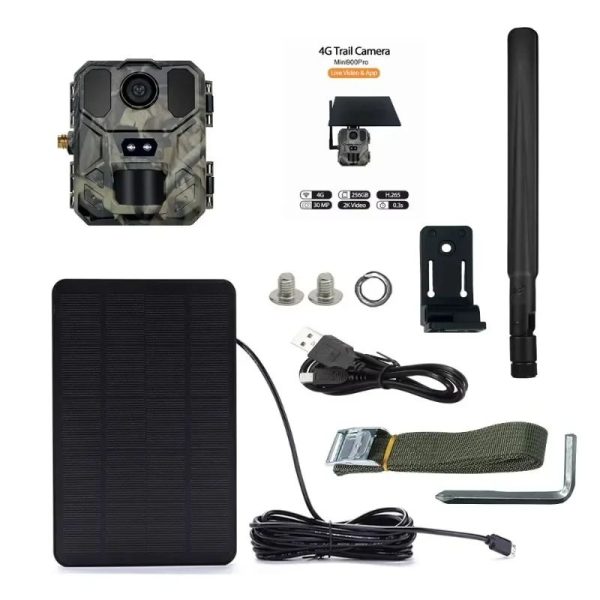 Mini900Pro — Caméra de chasse 4G solaire, alertes temps réel, GPS, vidéo 2K, IP65 Mini900Pro — Caméra de chasse 4G solaire, alertes temps réel, GPS, vidéo 2K, IP6 — vue 8