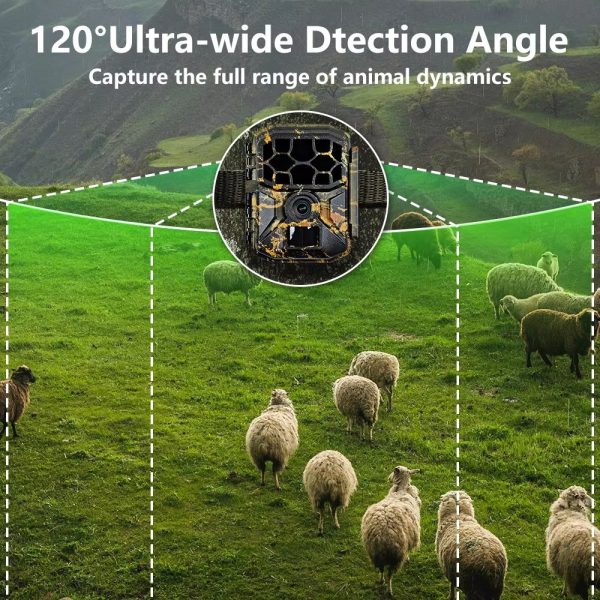 H1W — Caméra de chasse 8K 60 MP solaire, batterie 7800 mAh, 12 mois d'autonomie, écran 2", IP66 H1W — Caméra de chasse 8K 60 MP solaire, batterie 7800 mAh, 12 mois d’autonomie, — vue 8