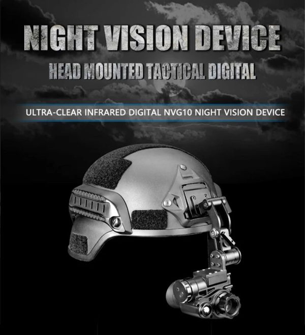 NVG10 — Monoculaire de vision nocturne sur casque, IR 940 nm, WiFi, IP66, 237 g, -40 °C à +55 °C NVG10 — Monoculaire de vision nocturne sur casque, IR 940 nm, WiFi, IP66, 237 g, — vue 8