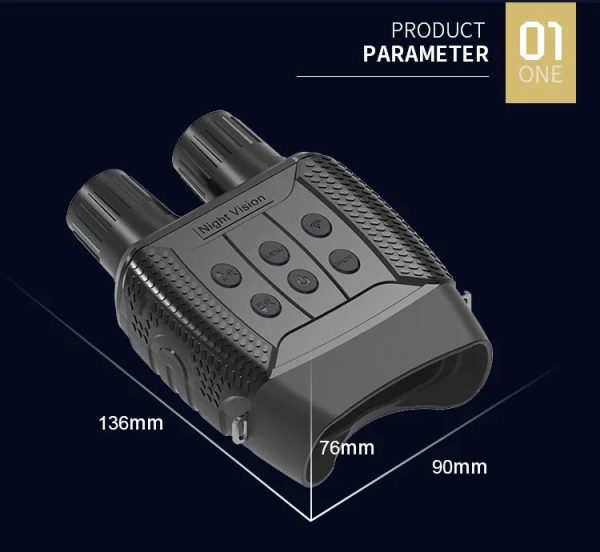 NV3182 — Jumelles de vision nocturne WiFi et Bluetooth, 250-300 m, grossissement 3x, carte 32 Go incluse NV3182 — Jumelles de vision nocturne WiFi et Bluetooth, 250-300 m, grossissement — vue 8