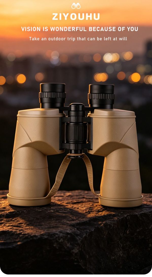 Jumelles 12x50 — oculaires 24 mm, prisme BAK4, traitement FMC, structure métal Jumelles 12×50 — oculaires 24 mm, prisme BAK4, traitement FMC, structure métal — vue 10