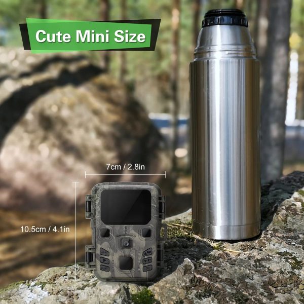 Mini301 — Caméra de chasse compacte 24 MP, écran couleur, grand angle 120°, IP65, 10,5 cm Mini301 — Caméra de chasse compacte 24 MP, écran couleur, grand angle 120°, IP65 — vue 8