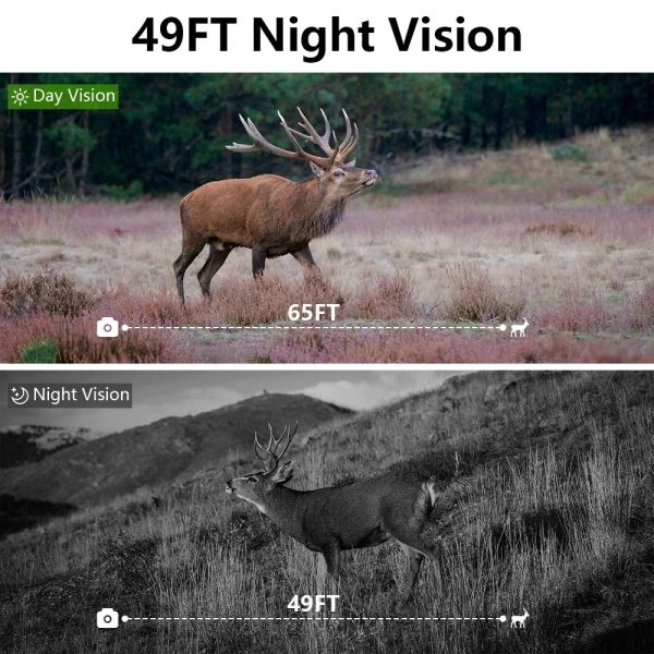 Caméra de chasse 8K 60 MP double objectif — 3 PIR, détection 25 m, WiFi et Bluetooth, IP66 PR803W — Caméra de chasse 8K 60 MP double objectif, 3 PIR, détection 25 m, WiFi — vue 9