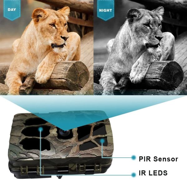 Caméra de chasse H982 4K — capteur PIR et LED infrarouges, données météo incrustées, -20 °C à +60 °C Caméra de chasse H982 4K — vue 9