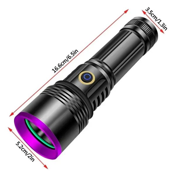 Lampe UV 365 nm 20 W — 4 LED, filtre noir, portée 50 m, USB-C et batterie externe, IPX6 Lampe UV 365 nm 20 W — vue 10