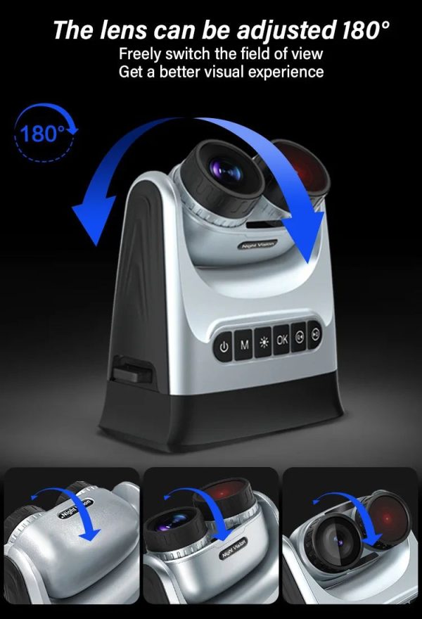 DT89 — Jumelles de vision nocturne 4K 48 MP, écran IPS 4", objectif orientable 180°, boussole, 10000 mAh DT89 — Jumelles de vision nocturne 4K 48 MP, écran IPS 4″, objectif orientable 1 — vue 9