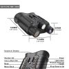 NV8161 — Jumelles de vision nocturne 4K 36 MP sur casque, 350-400 m, lampe blanche, 346 g, IP54 NV8161 — Jumelles de vision nocturne 4K 36 MP sur casque, 350-400 m, lampe blanc — vue 9