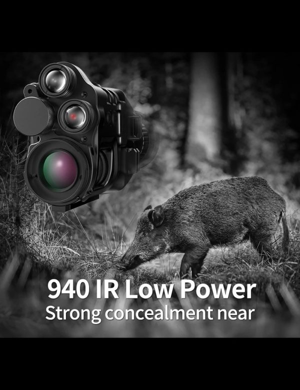 CY789 — Vision nocturne double infrarouge 850 + 940 nm, 500 m, écran 3,1", IR rétractable et rotatif 360° CY789 — Vision nocturne double infrarouge 850 + 940 nm, 500 m, écran 3,1″, IR ré — vue 10