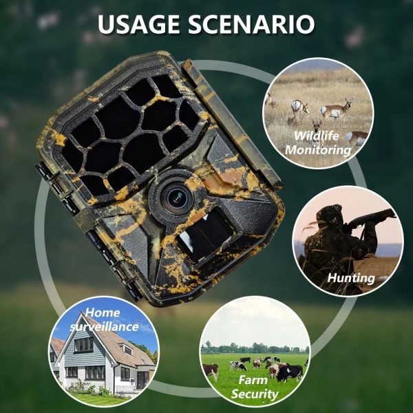 H1W — Caméra de chasse 8K 60 MP solaire, batterie 7800 mAh, 12 mois d'autonomie, écran 2", IP66 H1W — Caméra de chasse 8K 60 MP solaire, batterie 7800 mAh, 12 mois d’autonomie, — vue 10