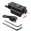 Viseur laser rechargeable USB — rouge ou vert, rail 20 mm, réglage 2 axes, 60 × 30 × 25 mm Viseur laser rechargeable USB — vue 9