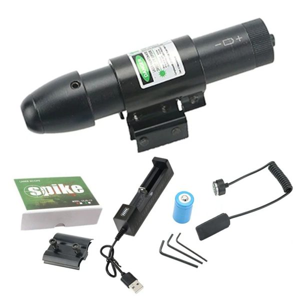 Viseur laser Spike — rouge ou vert, montage rail ou canon, interrupteur déporté, batterie et chargeur inclus Viseur laser Spike — vue 10