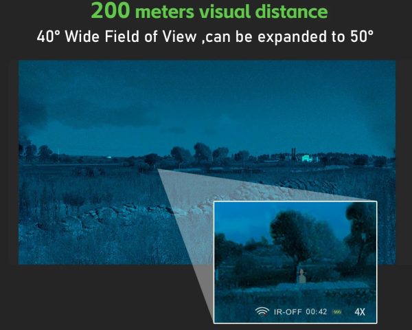 NVG30 — Monoculaire de vision nocturne sur casque, IR 940 nm invisible, 200 m, 4 modes couleur, mode 40 Hz NVG30 — Monoculaire de vision nocturne sur casque, IR 940 nm invisible, 200 m, 4 — vue 11
