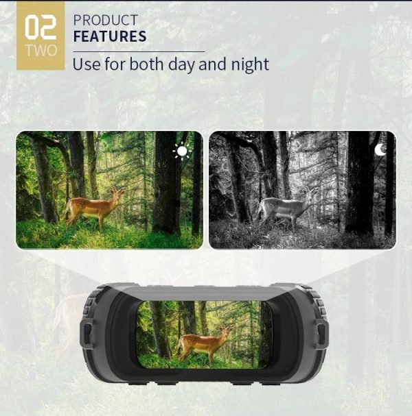 NV3182 — Jumelles de vision nocturne WiFi et Bluetooth, 250-300 m, grossissement 3x, carte 32 Go incluse NV3182 — Jumelles de vision nocturne WiFi et Bluetooth, 250-300 m, grossissement — vue 10