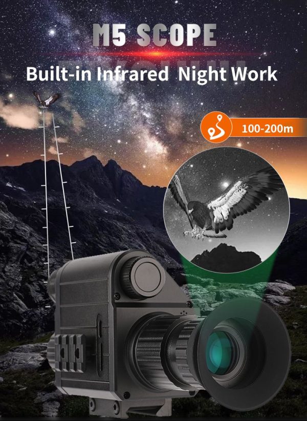 M5 — Lunette de vision nocturne 1080p, écran rond plein cadre, grande ouverture, — vue 11