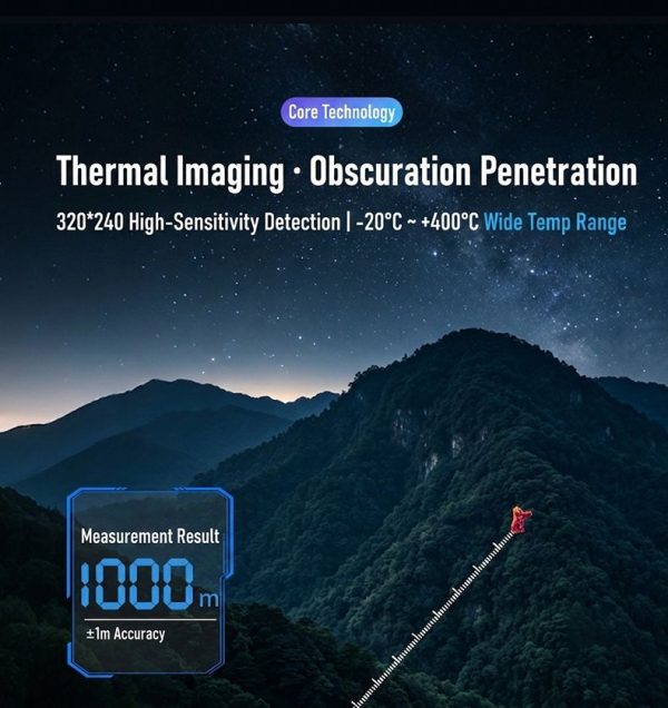 R88 — Jumelles thermiques et vision nocturne, télémètre 1000 m, stabilisation gy — vue 12