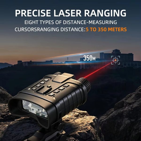 NV8163 — Jumelles de vision nocturne 4K 96 MP, télémètre laser 350 m, 8 curseurs, écran 3,2", 400-500 m NV8163 — Jumelles de vision nocturne 4K 96 MP, télémètre laser 350 m, 8 curseurs — vue 11