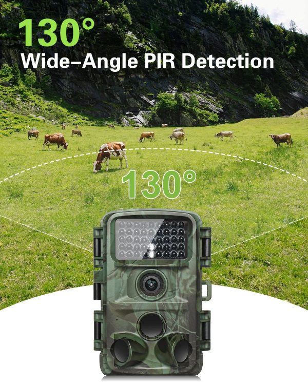 LCK229 — Caméra de chasse 4K 48 MP, vision nocturne discrète 850 nm, IP67, écran 2" LCK229 — Caméra de chasse 4K 48 MP, vision nocturne discrète 850 nm, IP67, écran — vue 12