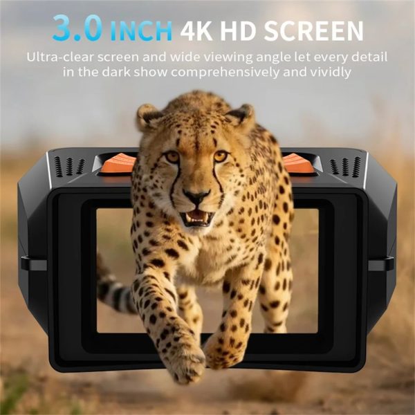 JA22 — Jumelles de vision nocturne 4K, 9 niveaux d'infrarouge, zoom 16x, écran 3", batterie 4000 mAh JA22 — Jumelles de vision nocturne 4K, 9 niveaux d’infrarouge, zoom 16x, écran 3 — vue 11