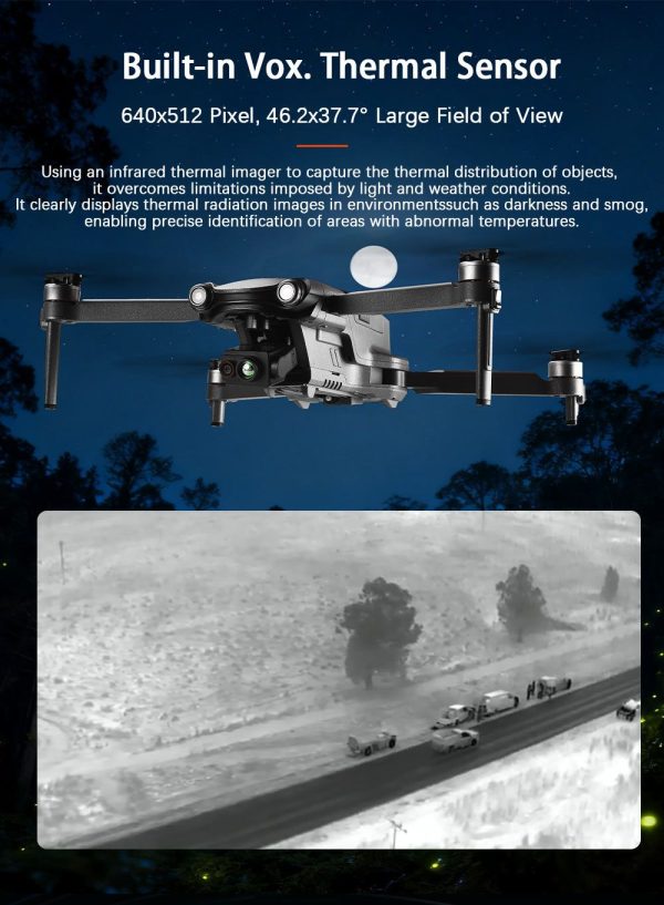 Module thermique 640×512 pour drone — NETD ≤25 mK, 50 Hz, détection 900 m, 23 g, sortie vidéo analogique Module thermique 640×512 pour drone — vue 10