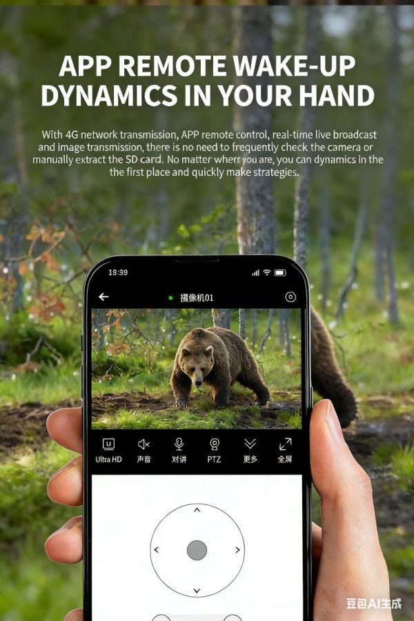 Caméra de chasse 4G LTE solaire — vision nocturne couleur, audio bidirectionnel, IP66, cloud gratuit Caméra de chasse 4G LTE solaire — vue 13