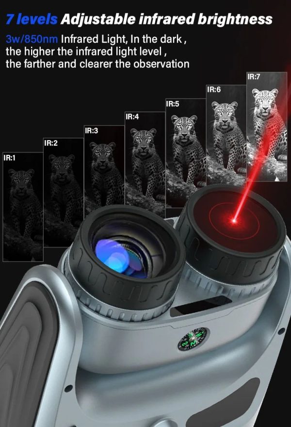 DT89 — Jumelles de vision nocturne 4K 48 MP, écran IPS 4", objectif orientable 180°, boussole, 10000 mAh DT89 — Jumelles de vision nocturne 4K 48 MP, écran IPS 4″, objectif orientable 1 — vue 12