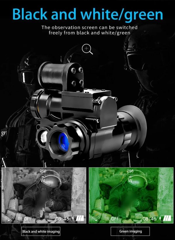 NVG10 — Monoculaire de vision nocturne sur casque, IR 940 nm, WiFi, IP66, 237 g, -40 °C à +55 °C NVG10 — Monoculaire de vision nocturne sur casque, IR 940 nm, WiFi, IP66, 237 g, — vue 12