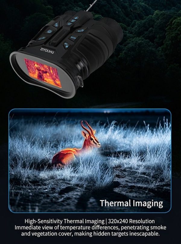 R88 — Jumelles thermiques et vision nocturne, télémètre 1000 m, stabilisation gy — vue 13