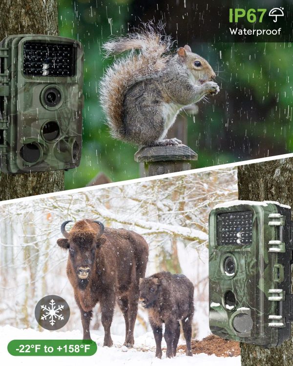 LCK229 — Caméra de chasse 4K 48 MP, vision nocturne discrète 850 nm, IP67, écran 2" LCK229 — Caméra de chasse 4K 48 MP, vision nocturne discrète 850 nm, IP67, écran — vue 13