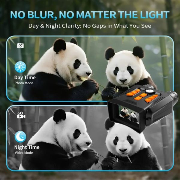JA22 — Jumelles de vision nocturne 4K, 9 niveaux d'infrarouge, zoom 16x, écran 3", batterie 4000 mAh JA22 — Jumelles de vision nocturne 4K, 9 niveaux d’infrarouge, zoom 16x, écran 3 — vue 12