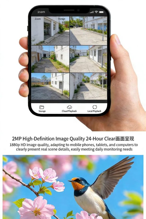 Caméra de chasse 4G LTE solaire — vision nocturne couleur, audio bidirectionnel, IP66, cloud gratuit Caméra de chasse 4G LTE solaire — vue 14