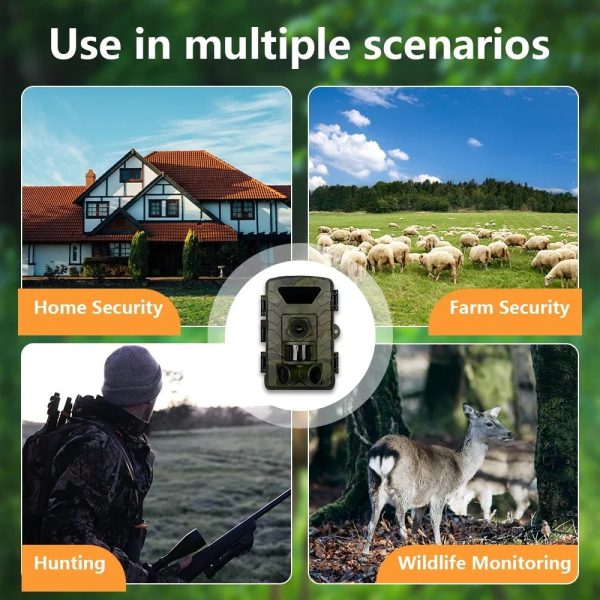 Caméra de chasse 8K 60 MP double objectif — 3 PIR, détection 25 m, WiFi et Bluetooth, IP66 PR803W — Caméra de chasse 8K 60 MP double objectif, 3 PIR, détection 25 m, WiFi — vue 13