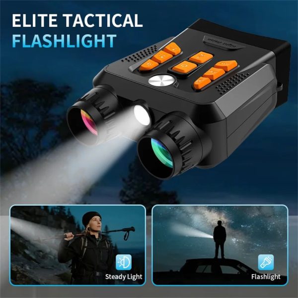 JA22 — Jumelles de vision nocturne 4K, 9 niveaux d'infrarouge, zoom 16x, écran 3", batterie 4000 mAh JA22 — Jumelles de vision nocturne 4K, 9 niveaux d’infrarouge, zoom 16x, écran 3 — vue 13