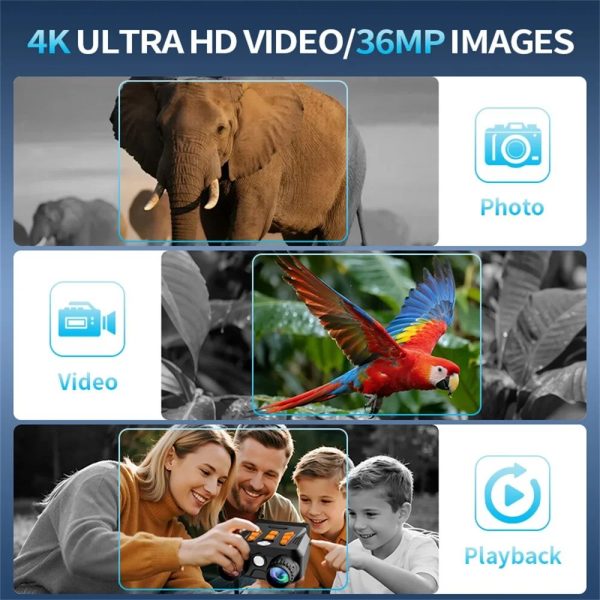 JA22 — Jumelles de vision nocturne 4K, 9 niveaux d'infrarouge, zoom 16x, écran 3", batterie 4000 mAh JA22 — Jumelles de vision nocturne 4K, 9 niveaux d’infrarouge, zoom 16x, écran 3 — vue 14