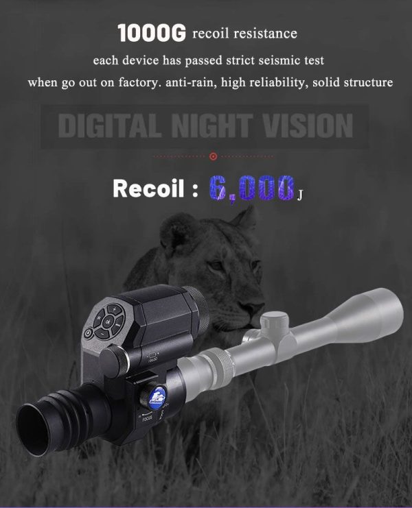 LW510 — Module clip-on de vision nocturne pour lunette, écran rond 640×640, capteur 2 MP, WiFi, batterie 18650, IPX6 LW510 — Module clip-on de vision nocturne pour lunette, écran rond 640×640, capt — vue 15