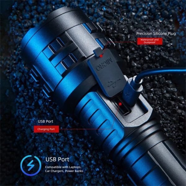 Lampe torche longue portée rechargeable — vue 17