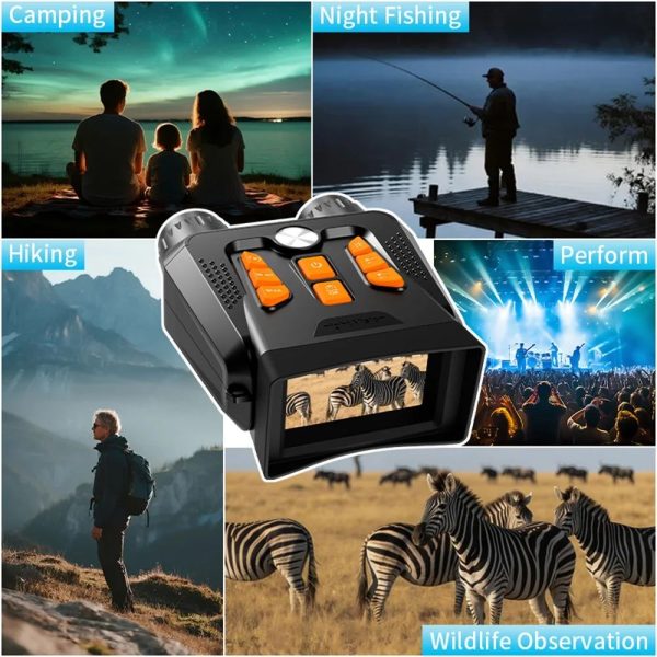 JA22 — Jumelles de vision nocturne 4K, 9 niveaux d'infrarouge, zoom 16x, écran 3", batterie 4000 mAh JA22 — Jumelles de vision nocturne 4K, 9 niveaux d’infrarouge, zoom 16x, écran 3 — vue 15
